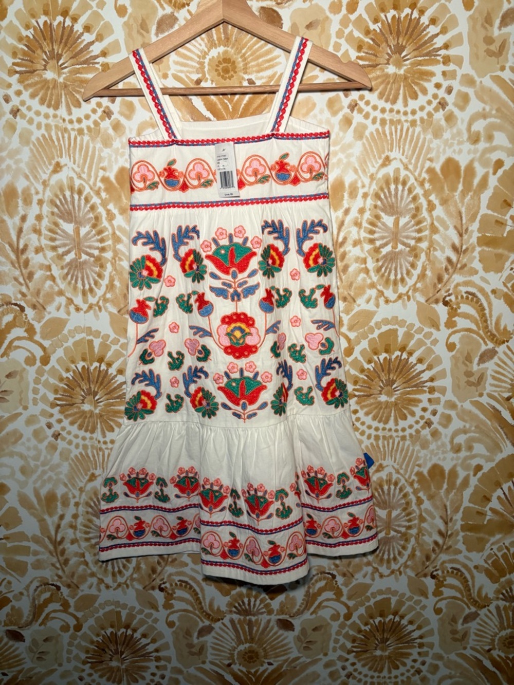 Boutique Embroidered Sundress | Colorful Boho Resort Mini Dress 7/8 - Picture 5 of 8